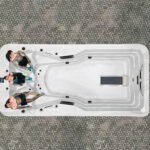 swimming hot tub cost, swim spa sizes and prices